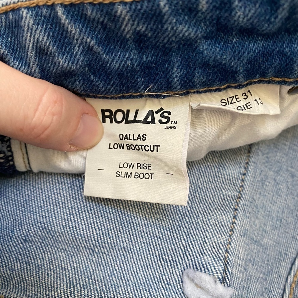Rolla’s Dallas low-rise bootcut slim jeans Sz 31 medium wash - Picture 8 of 8